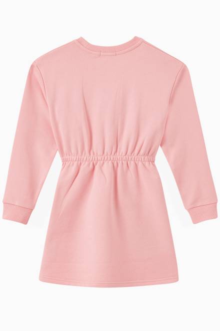 hover state of CK Monogram Sweatshirt Dress in Cotton Terry   