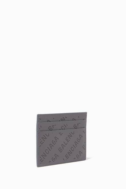 hover state of Cash Cardholder in Logo-perforated Grained Calfskin     