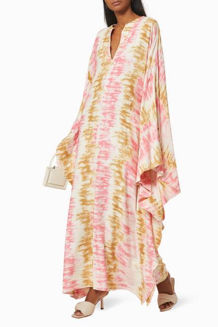 hover state of Tie Dye Kaftan in Cotton  