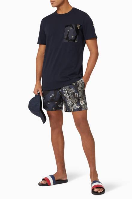 hover state of Paisley Print Swim Shorts
