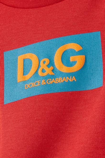 hover state of D&G Print T-shirt in Jersey   
