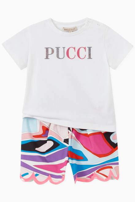 hover state of Pucci Rubberised Logo T-Shirt in Jersey  