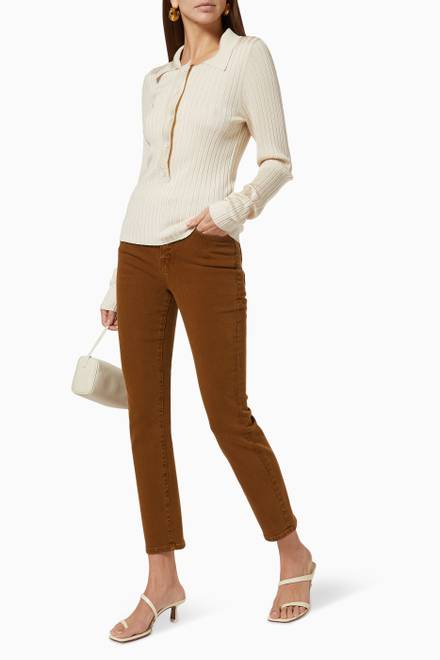 hover state of Good Legs Cigarette Trousers in Cotton 