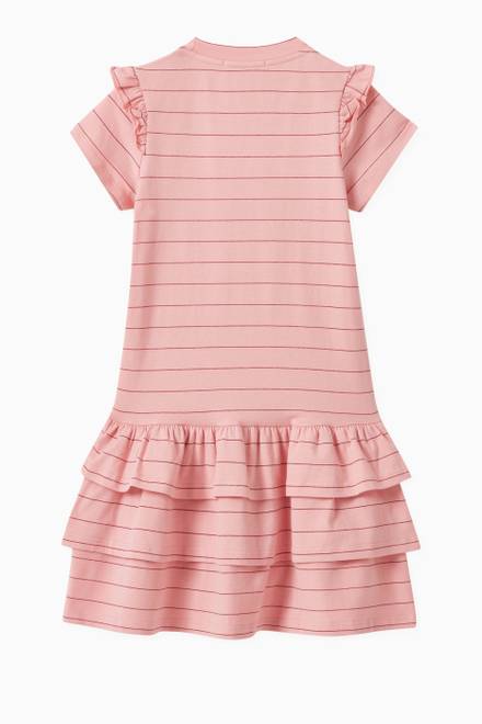 hover state of Ruffle Logo Dress in Cotton Jersey   