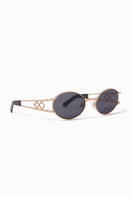 hover state of Carrie Round Sunglasses in Metal        