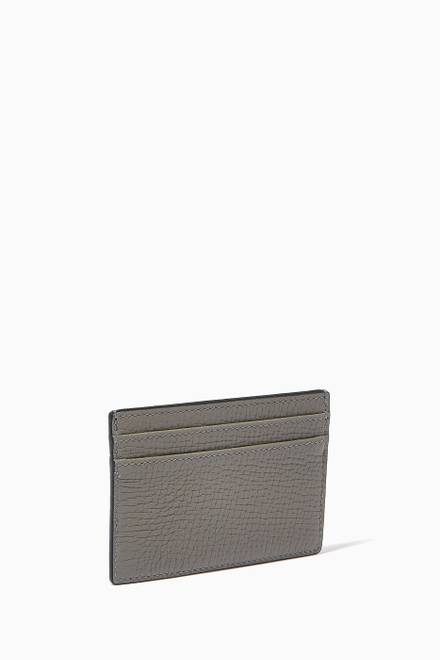 hover state of Ludlow Flat Card Holder in  Grained Calf Leather 