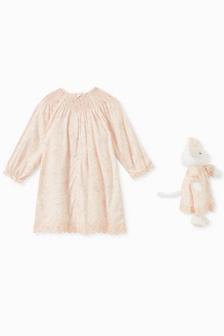 hover state of Smocked Dress in Twill  