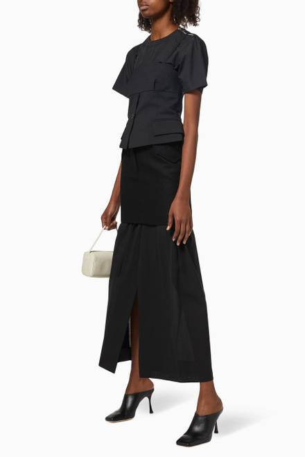 hover state of Suiting Skirt in Poplin Blend 