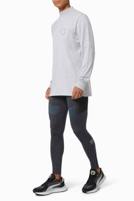 hover state of Chief Running Long Tights in Stretch Nylon   