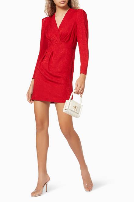 hover state of Python Jacquard Mini Dress in Viscose  