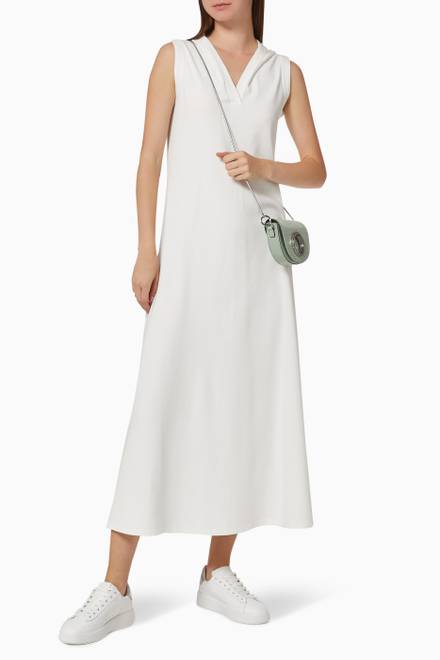 hover state of Clara Hooded Jersey Dress in Cotton    