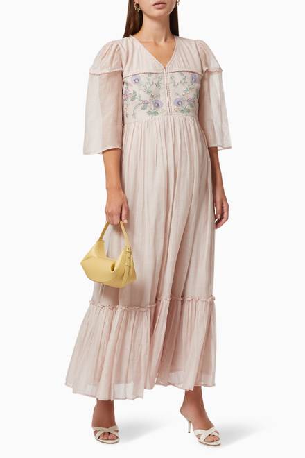 hover state of Nicki Maxi Dress in Cotton Silk