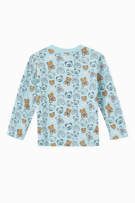 hover state of Teddy Bear Print Jersey T-shirt in Cotton    