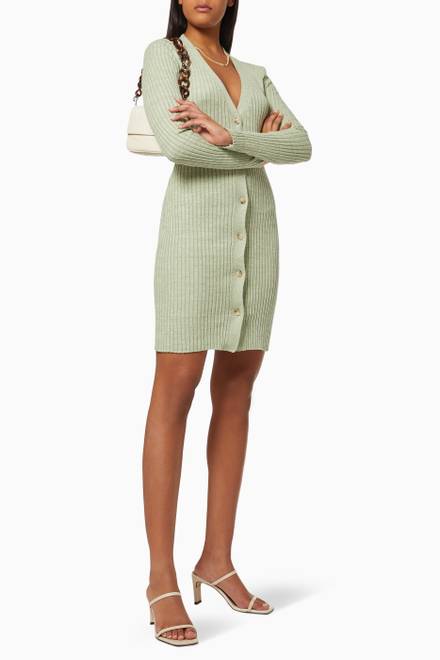 hover state of Misha Dress in Ribbed Knit