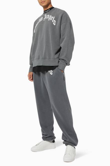hover state of Curved Logo Sweatpants in Cotton Terry               