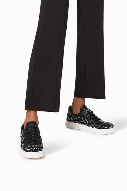 hover state of Strass Details Sneakers in Nappa Leather   