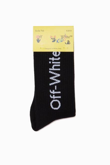 hover state of Diagonal Stripes Mid Length Socks in Cotton    