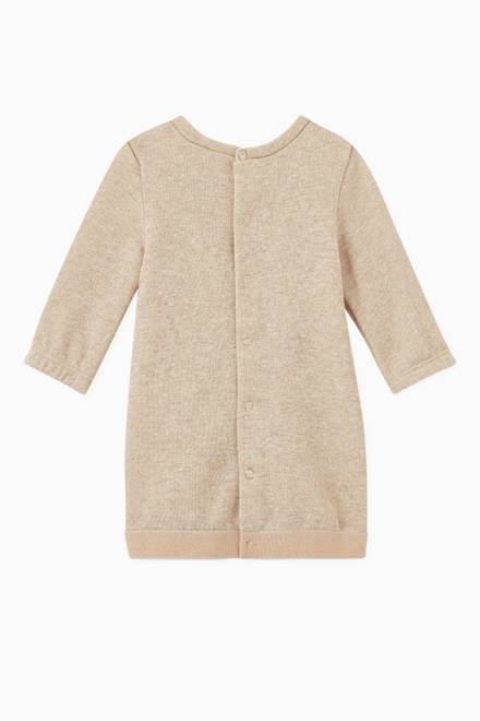 hover state of Embroidered Sweatshirt Dress in Marl Lurex  