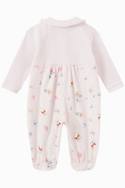 hover state of Teddy Bear Pyjama with Bow in Interlock Cotton 