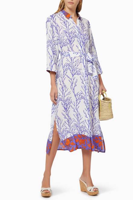 hover state of Positano Longline Shirt Dress in Viscose         