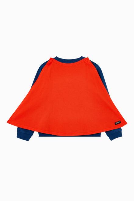 hover state of Superhero Sweatshirt in Cotton with Cape 
