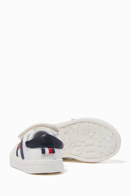 hover state of Logo Flag Velcro Sneakers in Faux Leather     