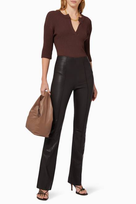 hover state of Bodysuit in Ribbed Knit 