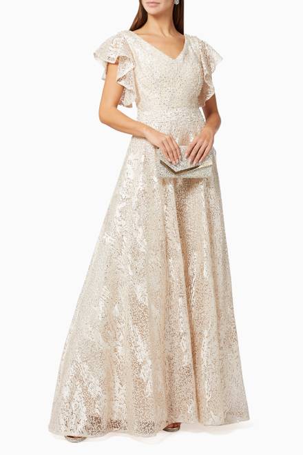 hover state of Embroidered Gown in Tulle