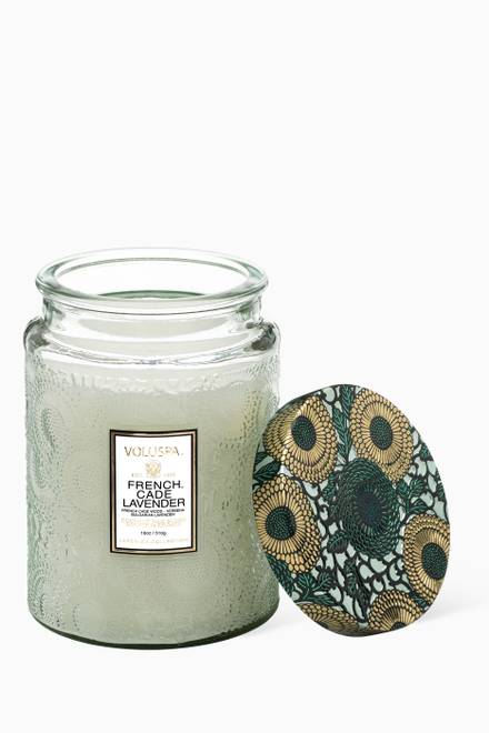 hover state of French Cade Lavender Large Jar Candle, 510g    