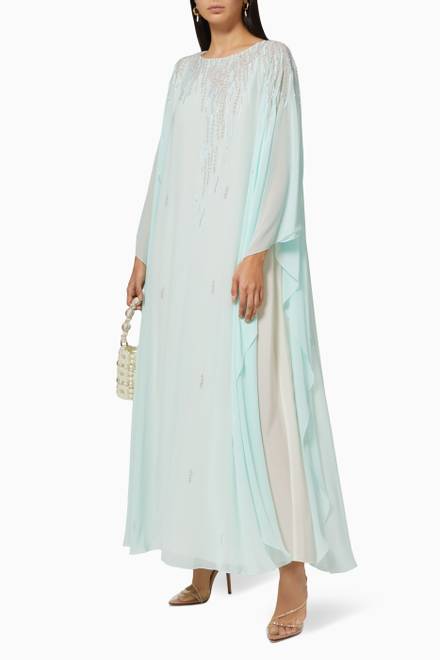 hover state of Layered Kaftan in Beaded Chiffon  
