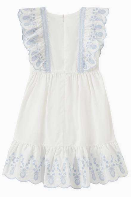hover state of Embroidered Floral Guipure Dress in Cotton