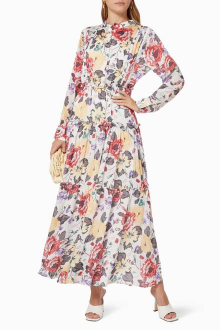 hover state of Floral Tiered Dress