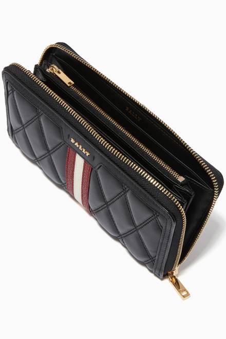 hover state of Dalen Wallet in Quilted Leather  