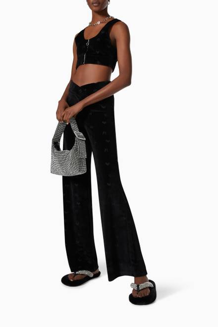 hover state of Kelly Cropped Top in Velvet  