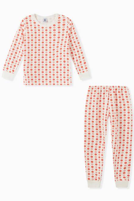 hover state of Graphic Print Pyjama Set in Organic Cotton  