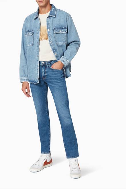 hover state of Shirt Jacket in Denim   