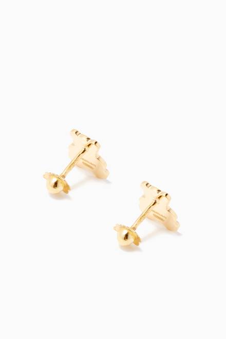 hover state of Ara Earrings in 18kt Yellow Gold  