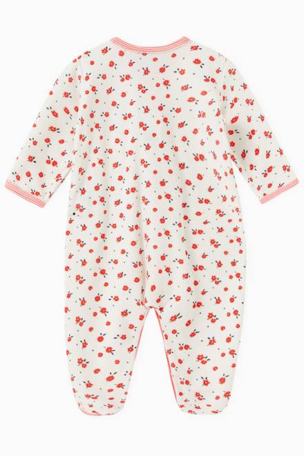 hover state of Sleepsuit in Floral Velour 