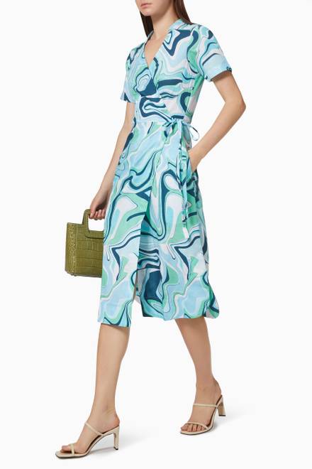 hover state of Oria Wrap Dress in Linen   