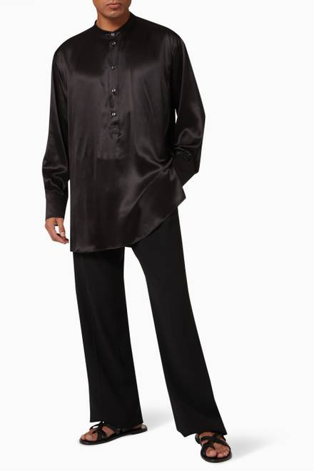 hover state of Loose Fit Shirt in Silk    