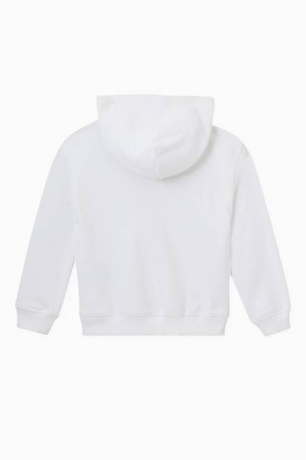 hover state of Mixed Logo Monogram Hoodie in Cotton Fleece