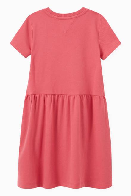 hover state of Logo Heart Flag Pique Dress in Organic Cotton Stretch   
