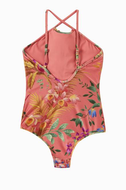 hover state of Tropicana Embroidered One Piece Swimsuit     