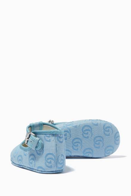 hover state of Double G Moccasin Shoes in Cotton Jacquard  