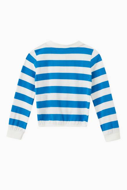 hover state of Striped Cardigan in Organic Cotton 
