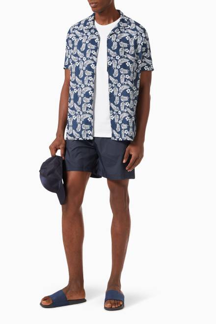 hover state of Mykonos Tropical Cuban Shirt in Cotton Poplin    