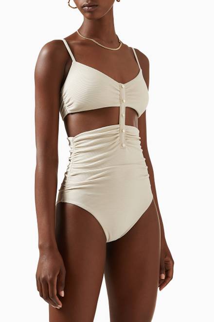hover state of June One-piece Swimsuit in Ribbed Nylon 