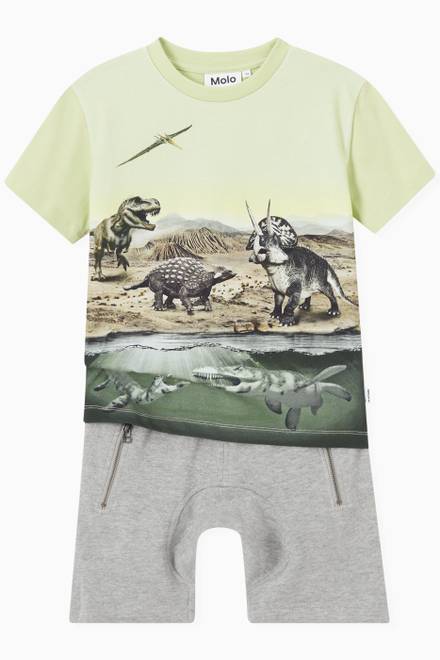 hover state of Dinosaur Print T-Shirt in Jersey 