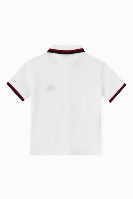 hover state of Embroidered Logo Polo Shirt in Cotton Piqué   