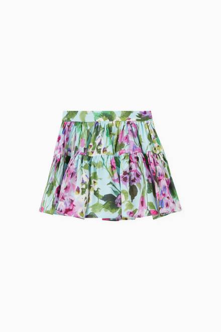 hover state of Bluebell Print Skirts in Cotton Poplin